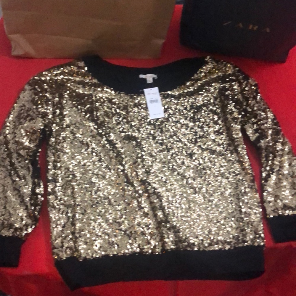 Gold sequin top